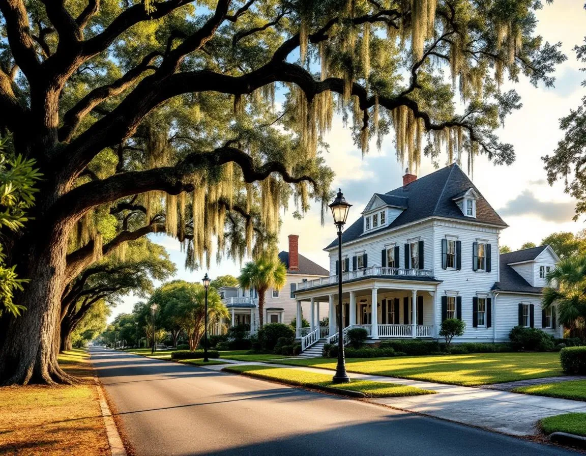 Coastal Alabama homes near Mobile Bay with Southern architecture