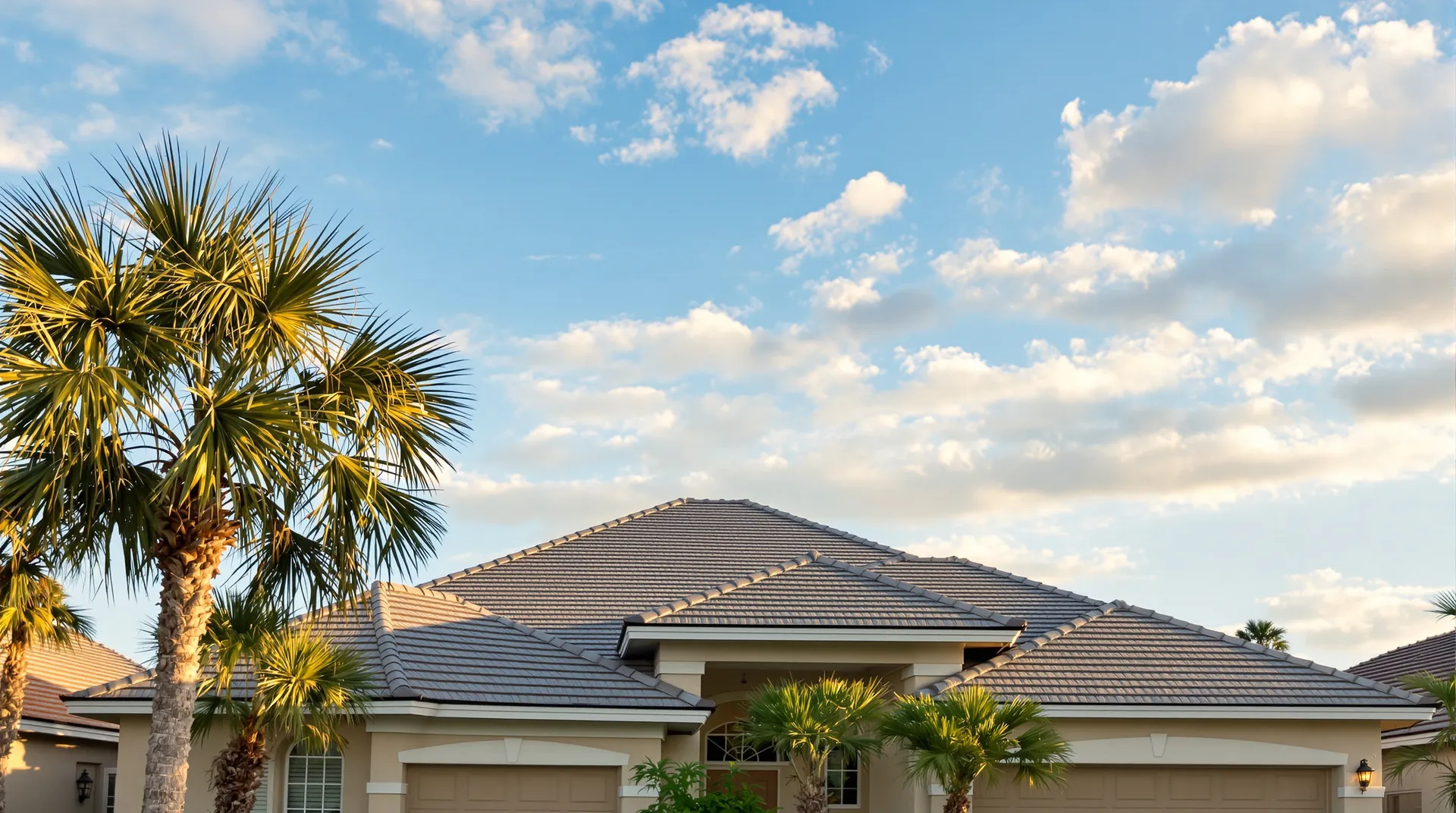Gulf Coast home at golden hour — the type of property where understanding roof insurance protections makes the biggest financial difference
